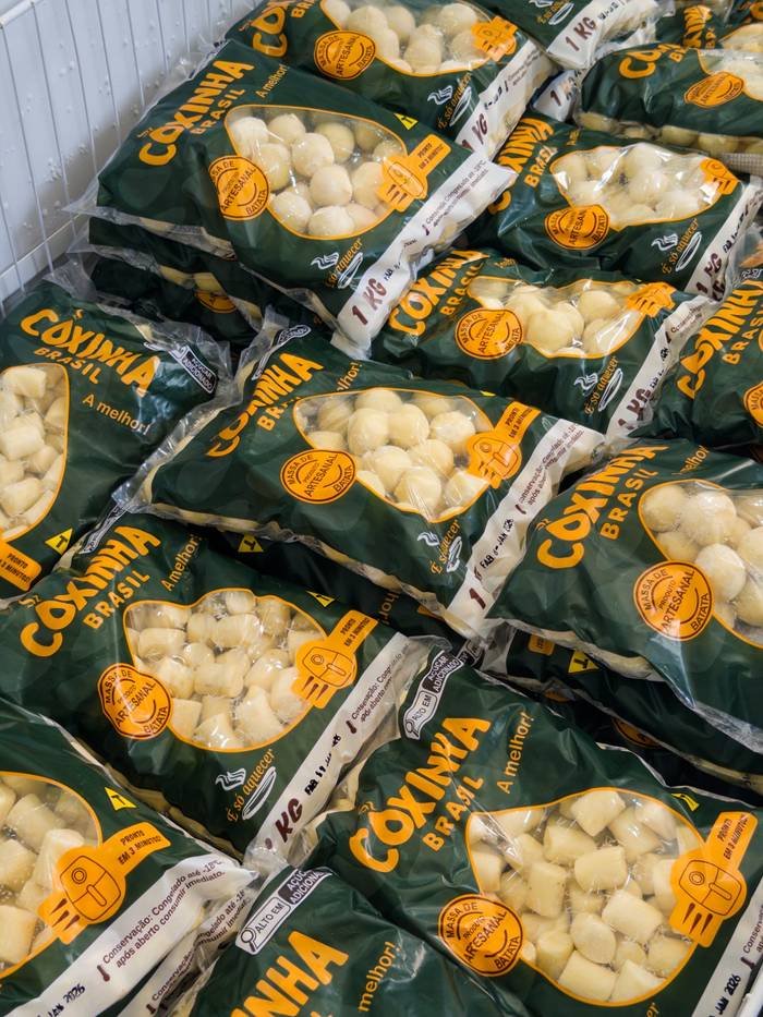 Estoque de salgados Coxinha Brasil para revenda em São Paulo